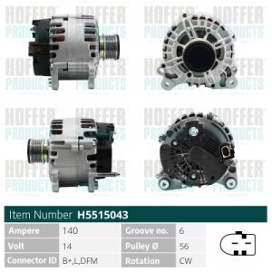 Alternator HOFFER H5515043 – VW | AutoRival