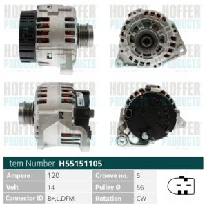 Alternator HOFFER H55151105 – VW | AutoRival