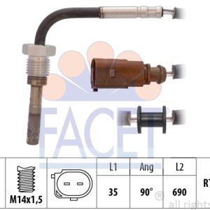 Senzor temperatura gaze evacuare FACET 22.0098 – VW | AutoRival