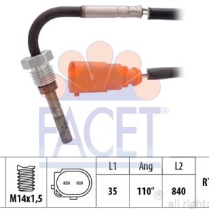 Senzor temperatura gaze evacuare FACET 22.0247 – VW | AutoRival