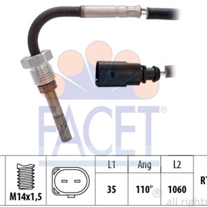 Senzor temperatura gaze evacuare FACET 22.0316 – VW | AutoRival