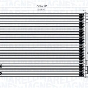 Condensator climatizare MAGNETI MARELLI 350203845000 – VW | AutoRival