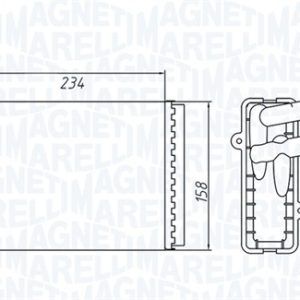 Schimbator de caldura incalzire habitaclu MAGNETI MARELLI 350218409000 – VW | AutoRival