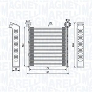 Schimbator de caldura incalzire habitaclu MAGNETI MARELLI 350218448000 – VW | AutoRival