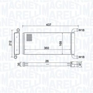 Schimbator de caldura incalzire habitaclu MAGNETI MARELLI 350218451000 – VW | AutoRival