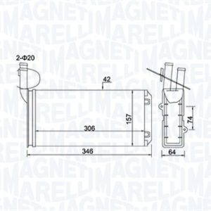 Schimbator de caldura incalzire habitaclu MAGNETI MARELLI 350218474000 – VW | AutoRival