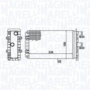 Schimbator de caldura incalzire habitaclu MAGNETI MARELLI 350218475000 – VW | AutoRival