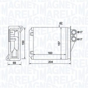 Schimbator de caldura incalzire habitaclu MAGNETI MARELLI 350218481000 – VW | AutoRival