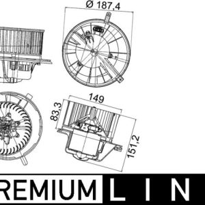 Ventilator habitaclu MAHLE ORIGINAL AB 148 000P – VW | AutoRival
