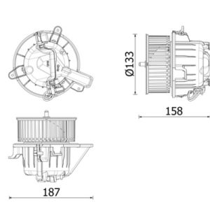 Ventilator habitaclu MAHLE ORIGINAL AB 331 000P – VW | AutoRival