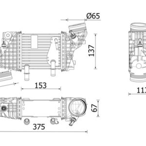 Intercooler compresor MAHLE ORIGINAL CI 663 000P – VW | AutoRival