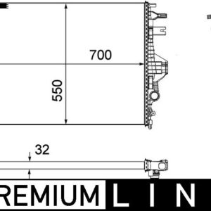 Radiator racire motor MAHLE ORIGINAL CR 1184 000P – VW | AutoRival