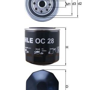 Filtru ulei MAHLE ORIGINAL OC 28 – VW | AutoRival