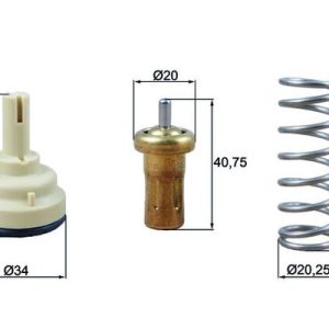 Termostat lichid racire MAHLE ORIGINAL TX 209 80D – VW | AutoRival