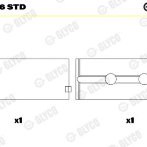 Cuzineti arbore cotit GLYCO 02-4576 STD – VW | AutoRival
