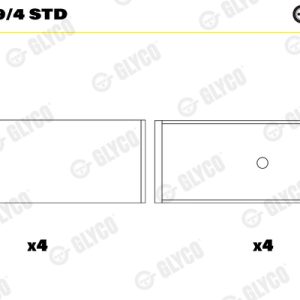 Cuzineti biela GLYCO 71-3929/4 STD – VW | AutoRival