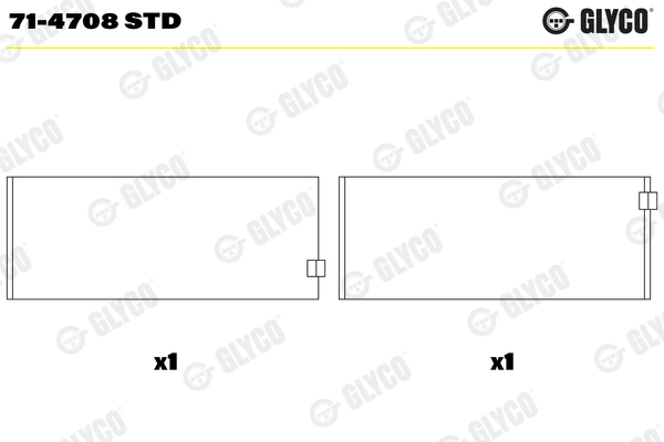 Cuzineti biela GLYCO 71-4708 STD – VW | AutoRival