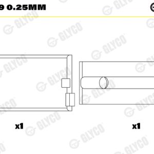 Cuzineti arbore cotit GLYCO 72-4749 0.25mm – VW | AutoRival