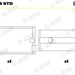 Cuzineti arbore cotit GLYCO 72-4749 STD – VW | AutoRival