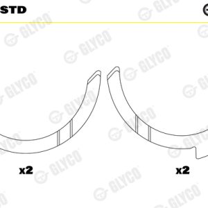 Saiba distantier arbore cotit GLYCO A138/4 STD – VW | AutoRival