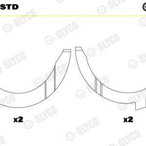 Saiba distantier arbore cotit GLYCO A139/4 STD – VW | AutoRival