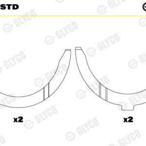 Saiba distantier arbore cotit GLYCO A185/4 STD – VW | AutoRival