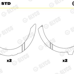 Saiba distantier arbore cotit GLYCO A290/4 STD – VW | AutoRival