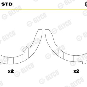 Saiba distantier arbore cotit GLYCO A292/4 STD – VW | AutoRival