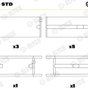 Cuzineti arbore cotit GLYCO H025/5 STD – VW | AutoRival