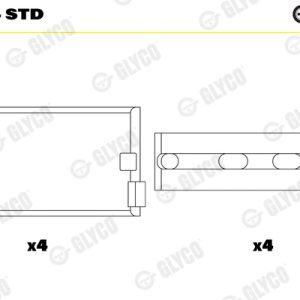 Cuzineti arbore cotit GLYCO H034/4 STD – VW | AutoRival