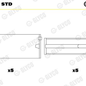 Cuzineti arbore cotit GLYCO H079/5 STD – VW | AutoRival
