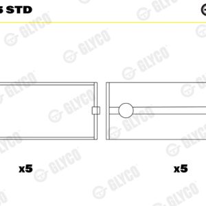 Cuzineti arbore cotit GLYCO H1061/5 STD – VW | AutoRival