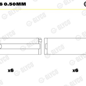 Cuzineti arbore cotit GLYCO H1294/6 0.50mm – VW | AutoRival