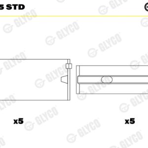 Cuzineti arbore cotit GLYCO H1325/5 STD – VW | AutoRival
