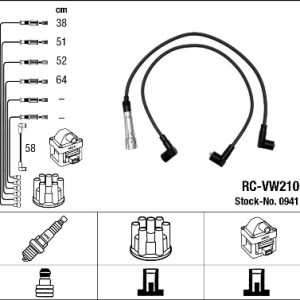 Set cablaj aprindere NGK 0941 – VW | AutoRival