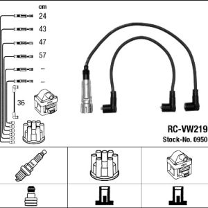 Set cablaj aprindere NGK 0950 – VW | AutoRival