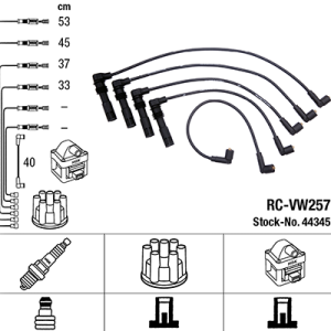 Set cablaj aprindere NGK 44345 – VW | AutoRival