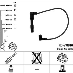 Set cablaj aprindere NGK 7306 – VW | AutoRival