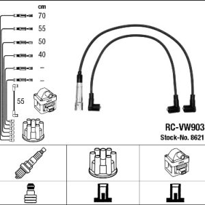Set cablaj aprindere NGK 8621 – VW | AutoRival