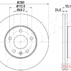 Disc frana ASHIKA 60-00-0958C – VW | AutoRival