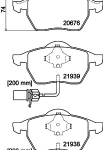 Set placute frana DON PCP1038 – VW | AutoRival