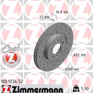 Disc frana ZIMMERMANN 100.1234.52 – VW | AutoRival