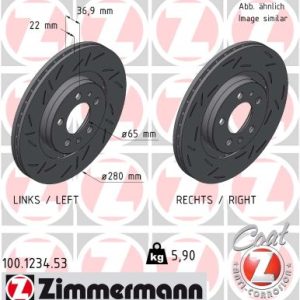 Disc frana ZIMMERMANN 100.1234.53 – VW | AutoRival