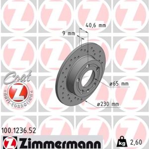 Disc frana ZIMMERMANN 100.1236.52 – VW | AutoRival