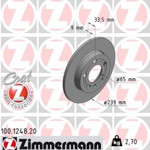 Disc frana ZIMMERMANN 100.1248.20 – VW | AutoRival