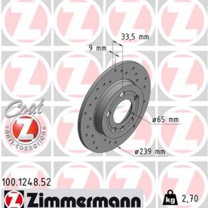 Disc frana ZIMMERMANN 100.1248.52 – VW | AutoRival