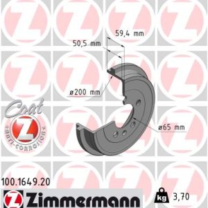 Tambur frana ZIMMERMANN 100.1649.20 – VW | AutoRival