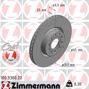 Disc frana ZIMMERMANN 100.3300.20 – VW | AutoRival