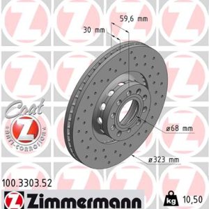Disc frana ZIMMERMANN 100.3303.52 – VW | AutoRival