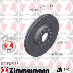 Disc frana ZIMMERMANN 100.3325.52 – VW | AutoRival